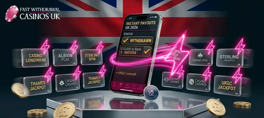 Top 10 online casinos in the UK with instant withdrawal 2026.